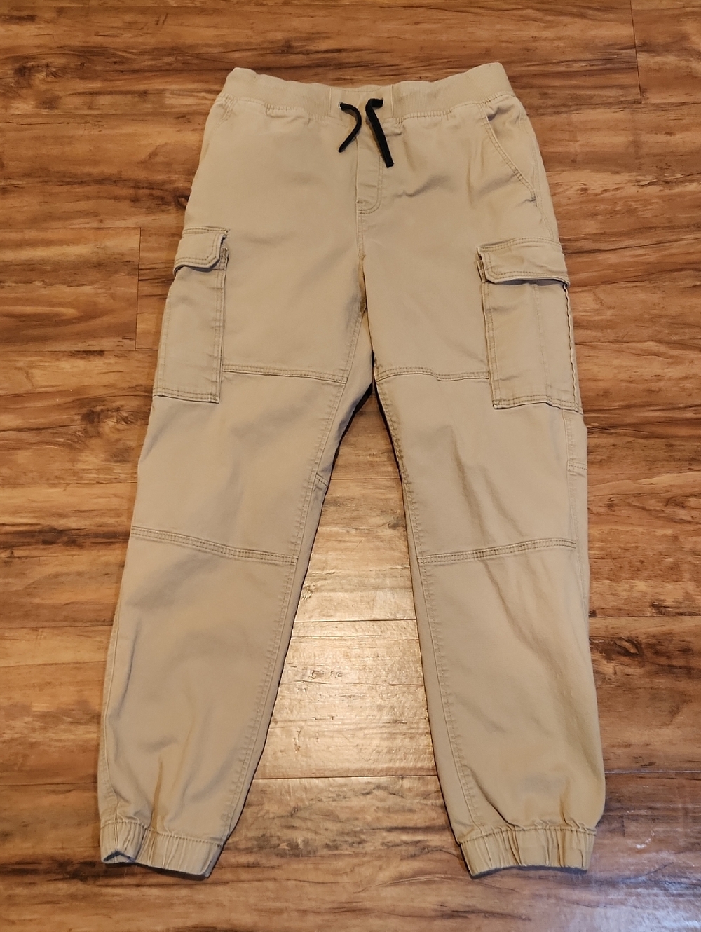H&M Beige Cargo Jogger Pants with Drawstring